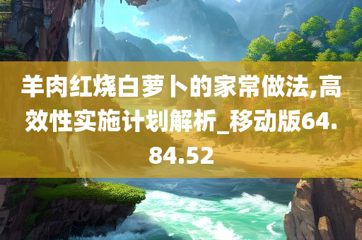 羊肉红烧白萝卜的家常做法,高效性实施计划解析_移动版64.84.52