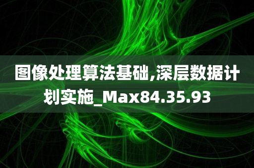 图像处理算法基础,深层数据计划实施_Max84.35.93