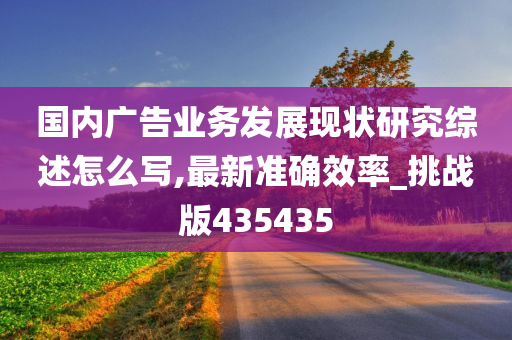 国内广告业务发展现状研究综述怎么写,最新准确效率_挑战版435435