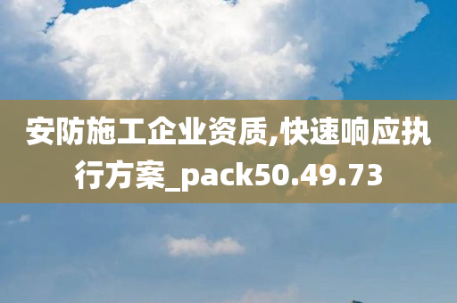 安防施工企业资质,快速响应执行方案_pack50.49.73