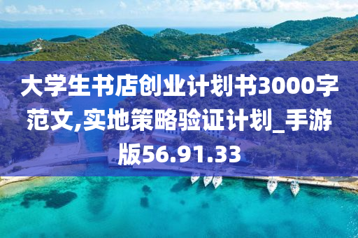 大学生书店创业计划书3000字范文,实地策略验证计划_手游版56.91.33