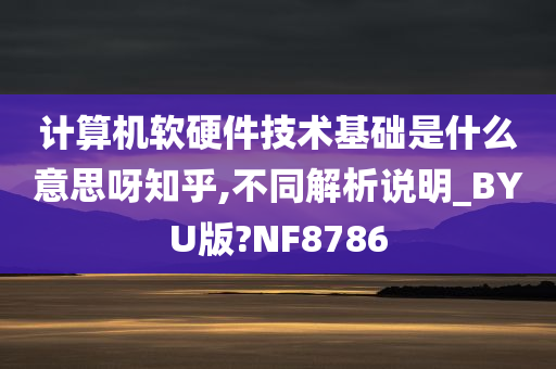 计算机软硬件技术基础是什么意思呀知乎,不同解析说明_BYU版?NF8786