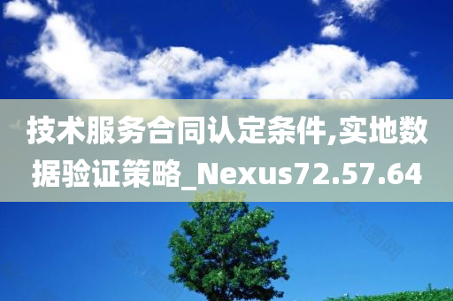 技术服务合同认定条件,实地数据验证策略_Nexus72.57.64