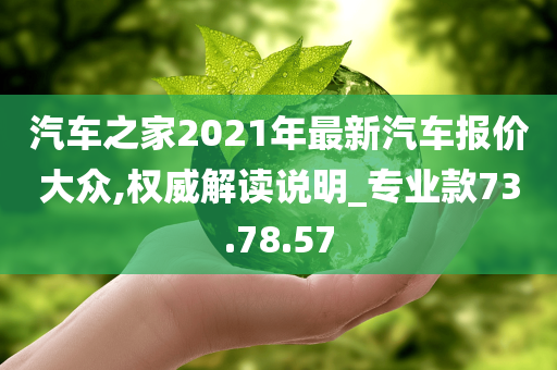 汽车之家2021年最新汽车报价大众,权威解读说明_专业款73.78.57