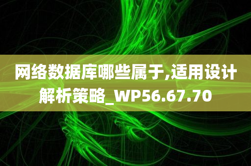 网络数据库哪些属于,适用设计解析策略_WP56.67.70