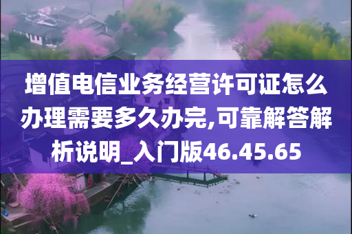 增值电信业务经营许可证怎么办理需要多久办完,可靠解答解析说明_入门版46.45.65