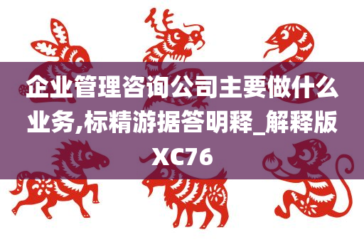 企业管理咨询公司主要做什么业务,标精游据答明释_解释版XC76