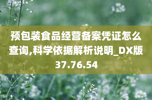 预包装食品经营备案凭证怎么查询,科学依据解析说明_DX版37.76.54