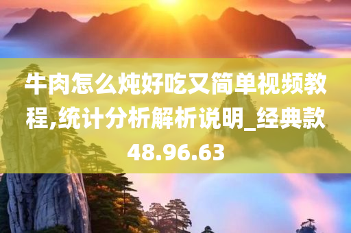 牛肉怎么炖好吃又简单视频教程,统计分析解析说明_经典款48.96.63