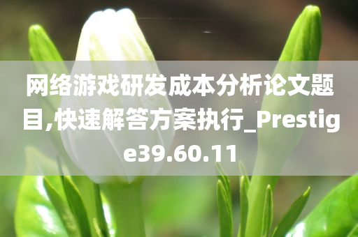 网络游戏研发成本分析论文题目,快速解答方案执行_Prestige39.60.11