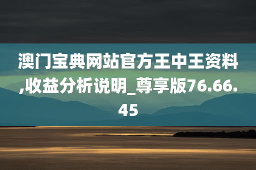 澳门宝典网站官方王中王资料,收益分析说明_尊享版76.66.45