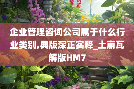 企业管理咨询公司属于什么行业类别,典版深正实释_土崩瓦解版HM7