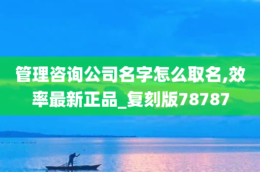 管理咨询公司名字怎么取名,效率最新正品_复刻版78787