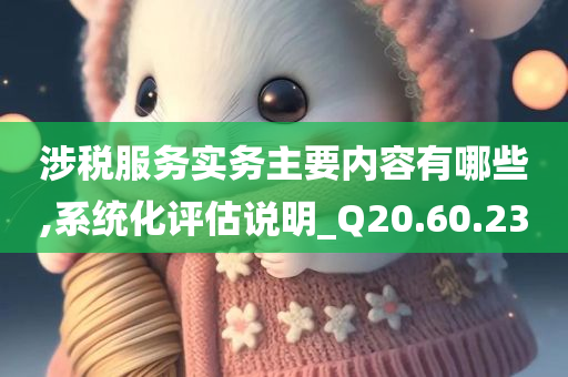 涉税服务实务主要内容有哪些,系统化评估说明_Q20.60.23