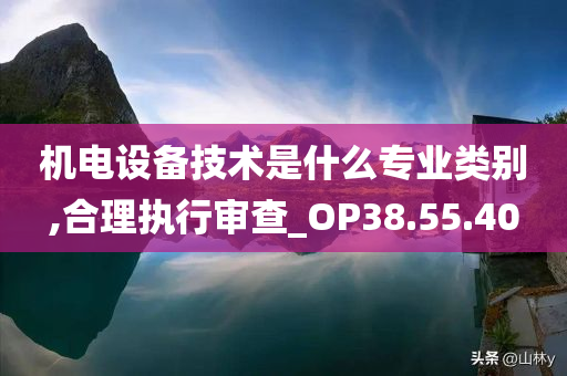 机电设备技术是什么专业类别,合理执行审查_OP38.55.40