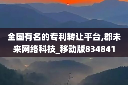 全国有名的专利转让平台,郡未来网络科技_移动版834841