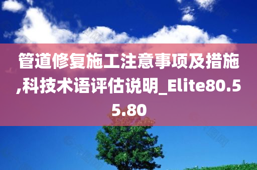 管道修复施工注意事项及措施,科技术语评估说明_Elite80.55.80