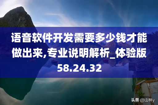 语音软件开发需要多少钱才能做出来,专业说明解析_体验版58.24.32