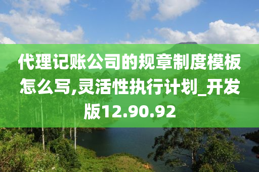 代理记账公司的规章制度模板怎么写,灵活性执行计划_开发版12.90.92