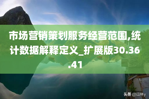 市场营销策划服务经营范围,统计数据解释定义_扩展版30.36.41