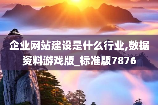 企业网站建设是什么行业,数据资料游戏版_标准版7876