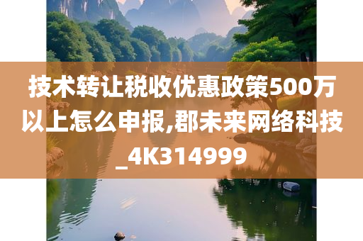 技术转让税收优惠政策500万以上怎么申报,郡未来网络科技_4K314999