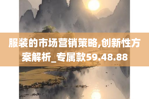 服装的市场营销策略,创新性方案解析_专属款59.48.88