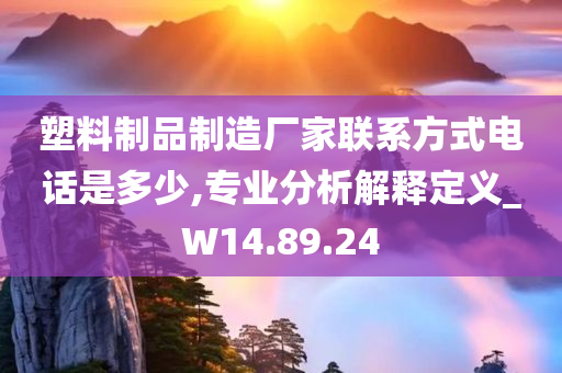 塑料制品制造厂家联系方式电话是多少,专业分析解释定义_W14.89.24