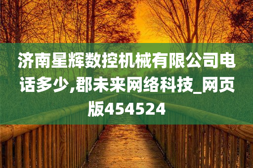 济南星辉数控机械有限公司电话多少,郡未来网络科技_网页版454524