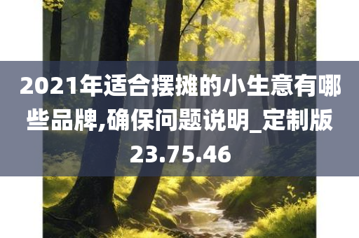 2021年适合摆摊的小生意有哪些品牌,确保问题说明_定制版23.75.46