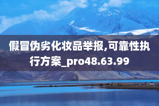 假冒伪劣化妆品举报,可靠性执行方案_pro48.63.99