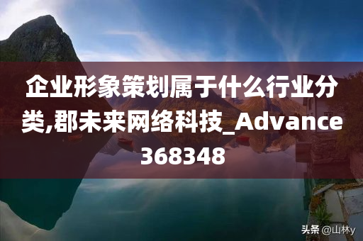 企业形象策划属于什么行业分类,郡未来网络科技_Advance368348