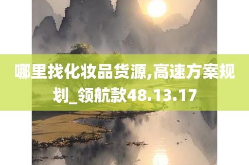 哪里找化妆品货源,高速方案规划_领航款48.13.17