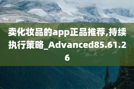 卖化妆品的app正品推荐,持续执行策略_Advanced85.61.26