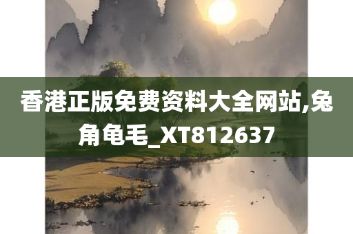 香港正版免费资料大全网站,兔角龟毛_XT812637