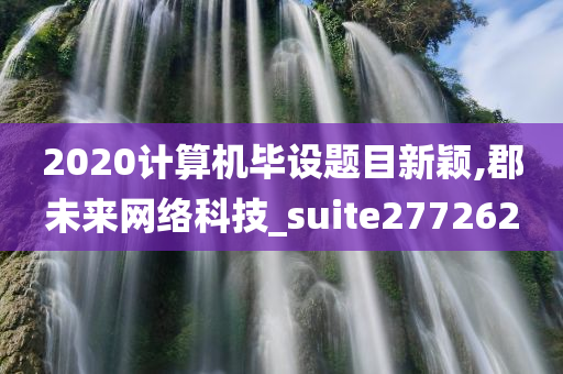 2020计算机毕设题目新颖,郡未来网络科技_suite277262