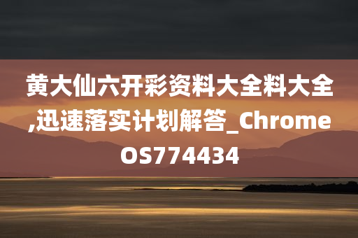 黄大仙六开彩资料大全料大全,迅速落实计划解答_ChromeOS774434