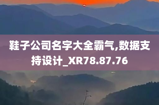 鞋子公司名字大全霸气,数据支持设计_XR78.87.76