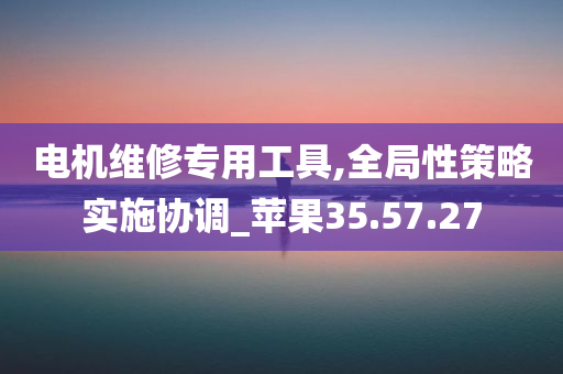 电机维修专用工具,全局性策略实施协调_苹果35.57.27