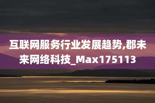 互联网服务行业发展趋势,郡未来网络科技_Max175113