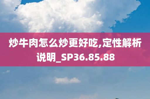 炒牛肉怎么炒更好吃,定性解析说明_SP36.85.88