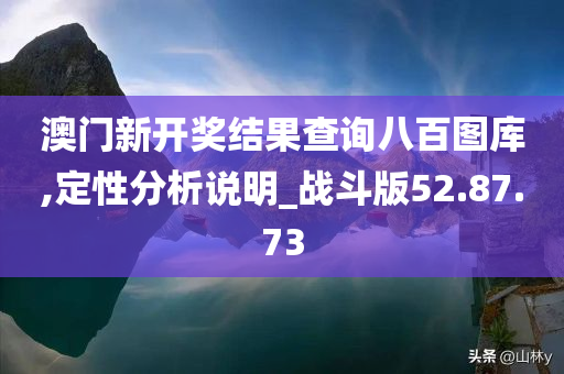 澳门新开奖结果查询八百图库,定性分析说明_战斗版52.87.73