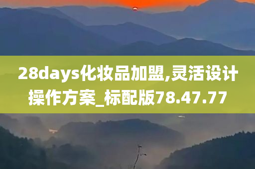 28days化妆品加盟,灵活设计操作方案_标配版78.47.77