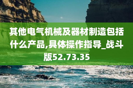 其他电气机械及器材制造包括什么产品,具体操作指导_战斗版52.73.35