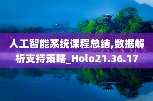 人工智能系统课程总结,数据解析支持策略_Holo21.36.17