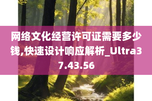 网络文化经营许可证需要多少钱,快速设计响应解析_Ultra37.43.56