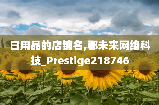 日用品的店铺名,郡未来网络科技_Prestige218746