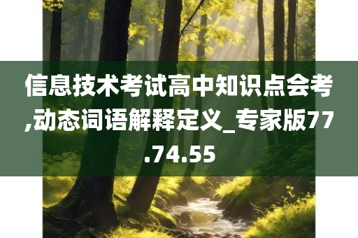 信息技术考试高中知识点会考,动态词语解释定义_专家版77.74.55