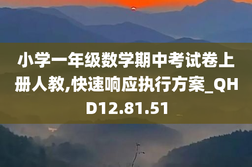 小学一年级数学期中考试卷上册人教,快速响应执行方案_QHD12.81.51