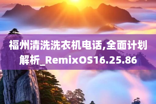 福州清洗洗衣机电话,全面计划解析_RemixOS16.25.86